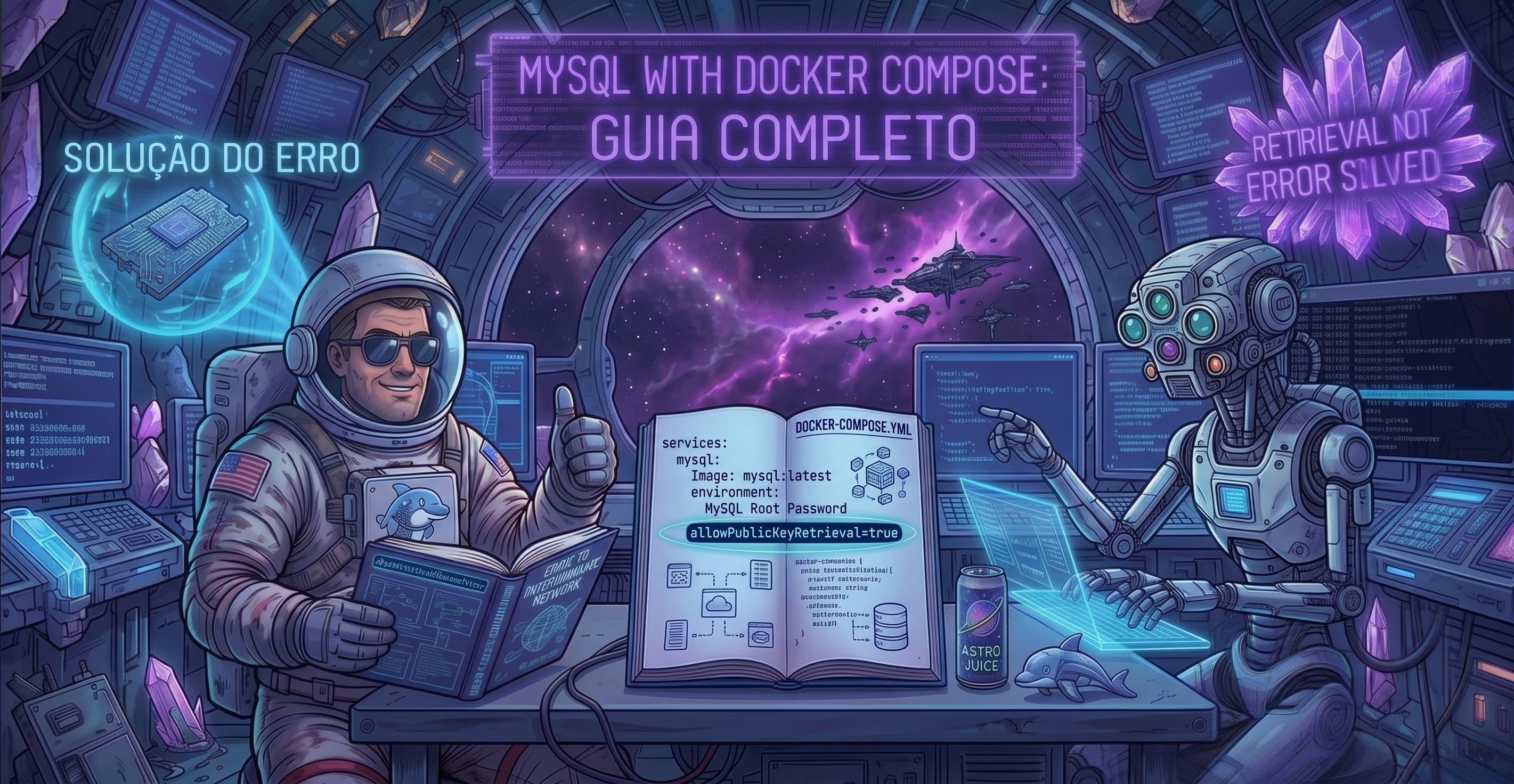 MySQL com Docker Compose: guia completo (com correção do erro "Public Key Retrieval is not allowed")